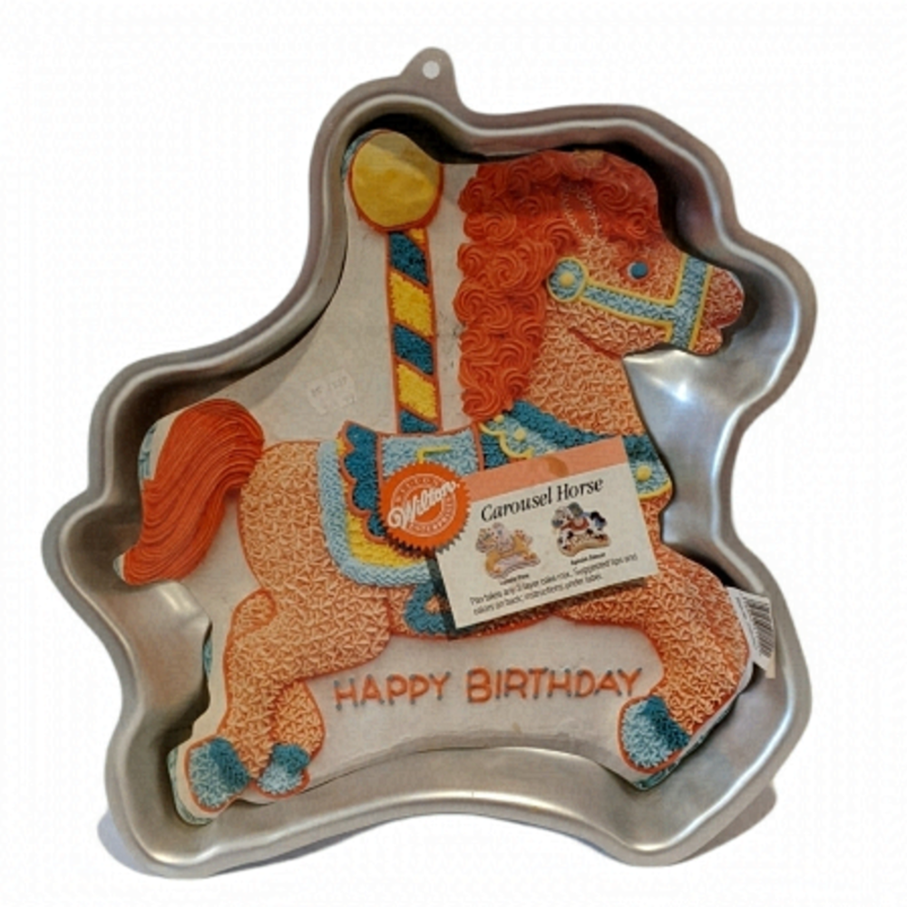 Vintage Wilton Carousel Horse Pony Cake Pan 2105-6507